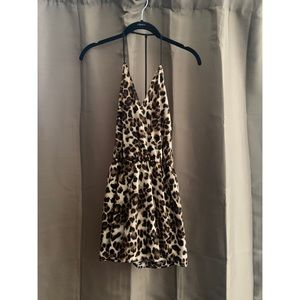 Foreign exchange leopard romper